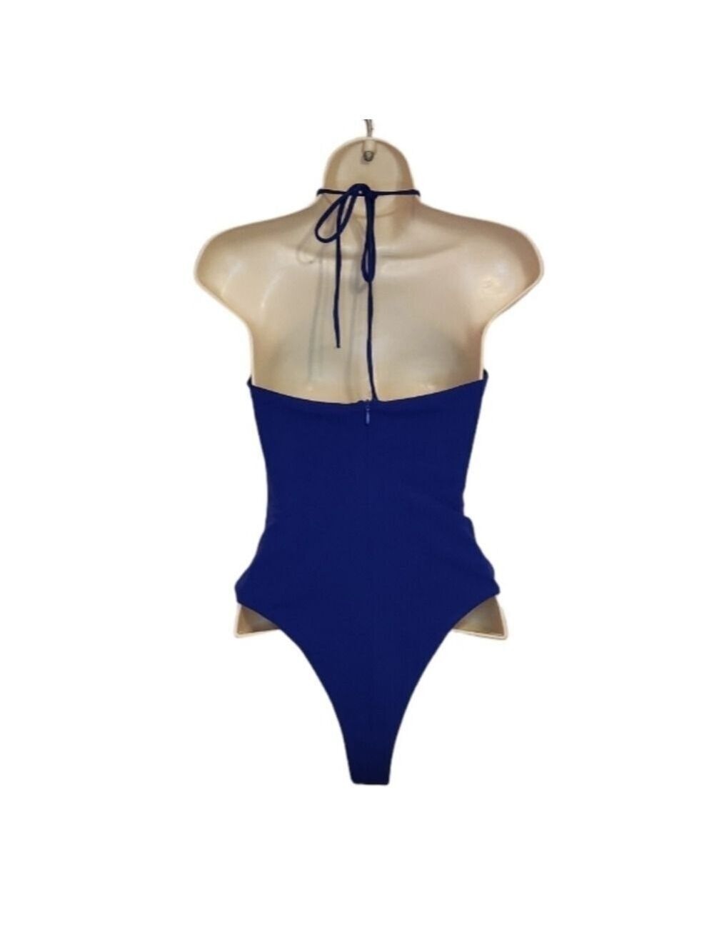 Zara Royal Blue Floral Halter Neck Bodysuit Small - Picture 6 of 11